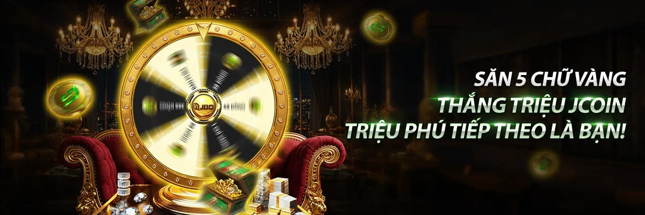 Hình ảnh banner chính về trò chơi slot game tại 5pro với các biểu tượng lấp lánh và cơ hội thắng lớn